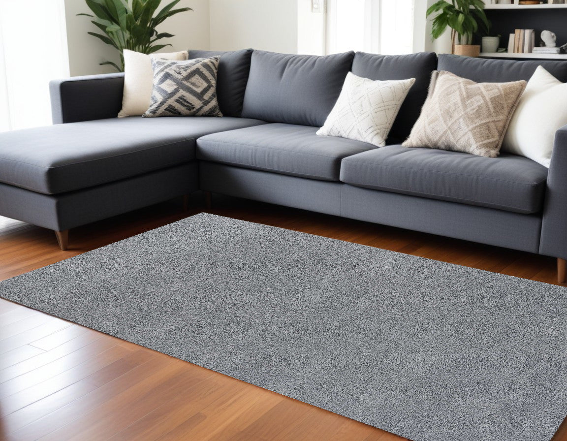 2' X 4' Polyester Grey Area Rug