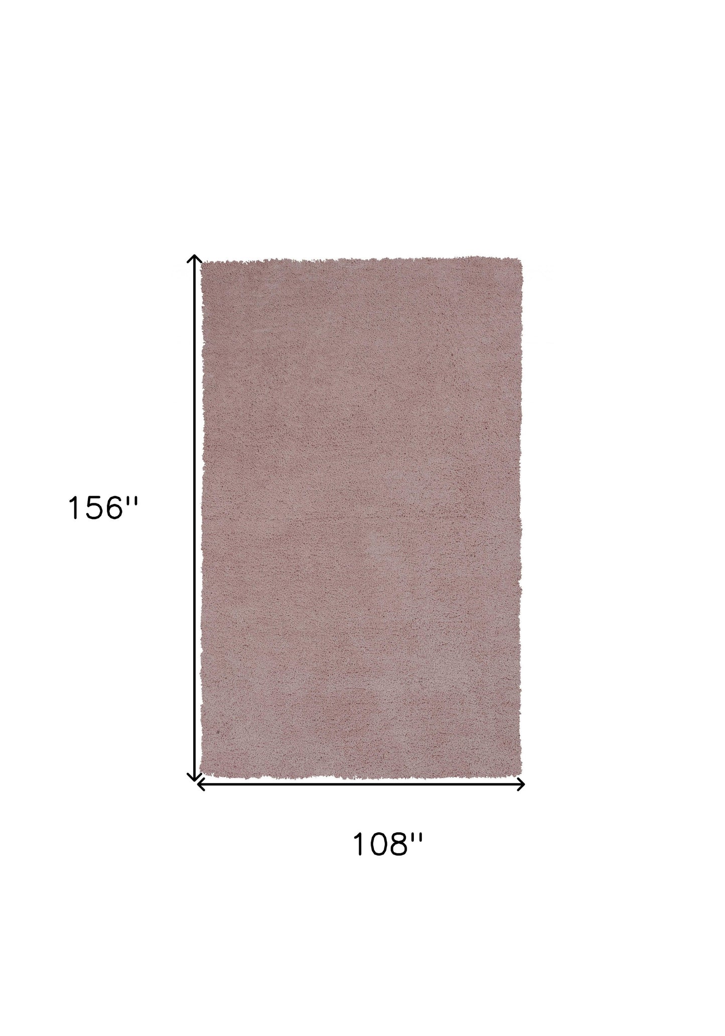 8' Rose Pink Indoor Shag Runner Rug