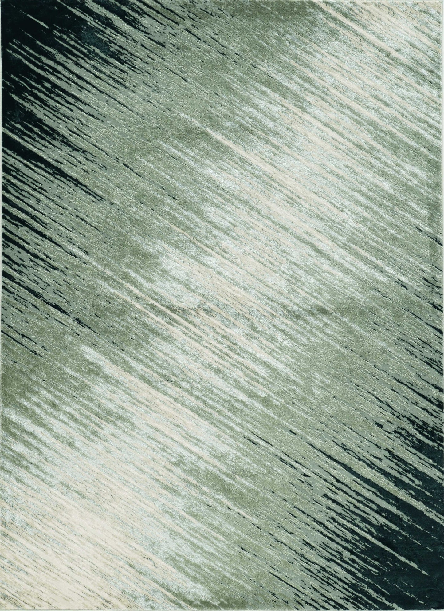 3' X 5' Silver Abstract Area Rug