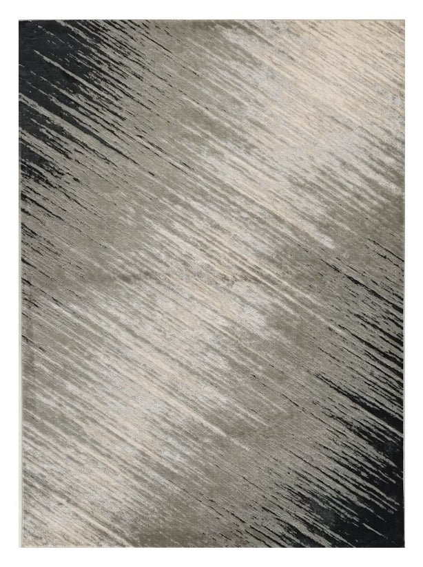 3' X 5' Silver Abstract Area Rug