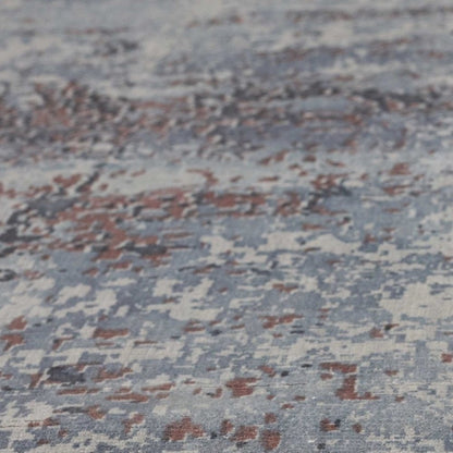 5' X 7' Slate Gray And Dark Gray Abstract Hand Loomed Area Rug