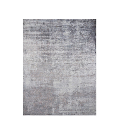 5' X 7' Slate Gray And Dark Gray Abstract Hand Loomed Area Rug