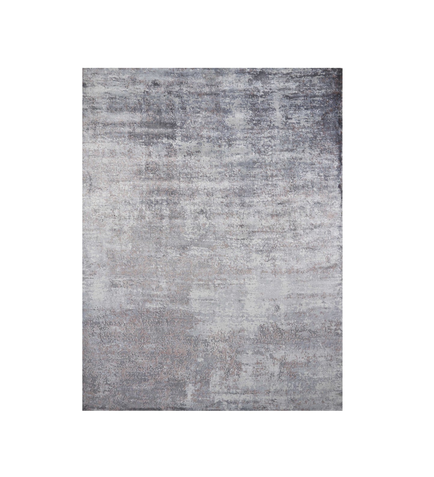 5' X 7' Slate Gray And Dark Gray Abstract Hand Loomed Area Rug