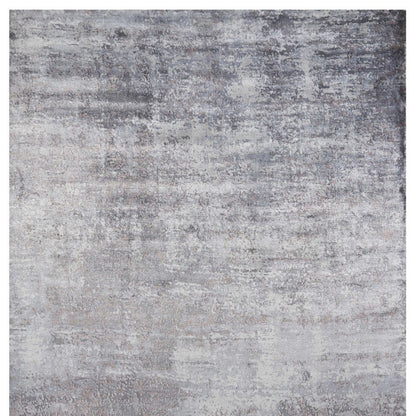 5' X 7' Slate Gray And Dark Gray Abstract Hand Loomed Area Rug