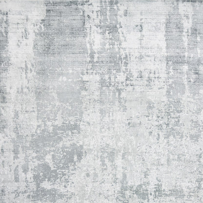 8' X 10' Dark Gray And Light Gray Abstract Hand Loomed Area Rug