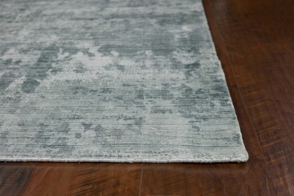 8' X 10' Dark Gray And Light Gray Abstract Hand Loomed Area Rug