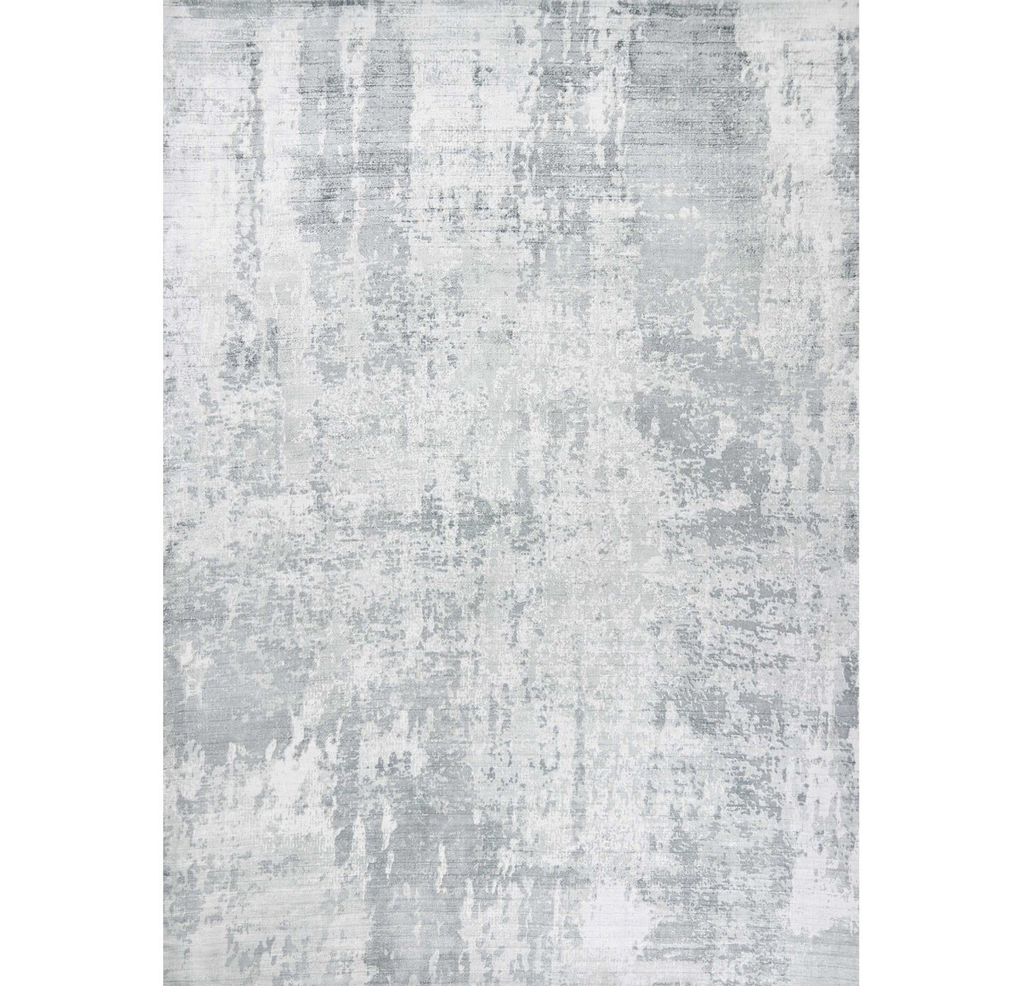 8' X 10' Dark Gray And Light Gray Abstract Hand Loomed Area Rug