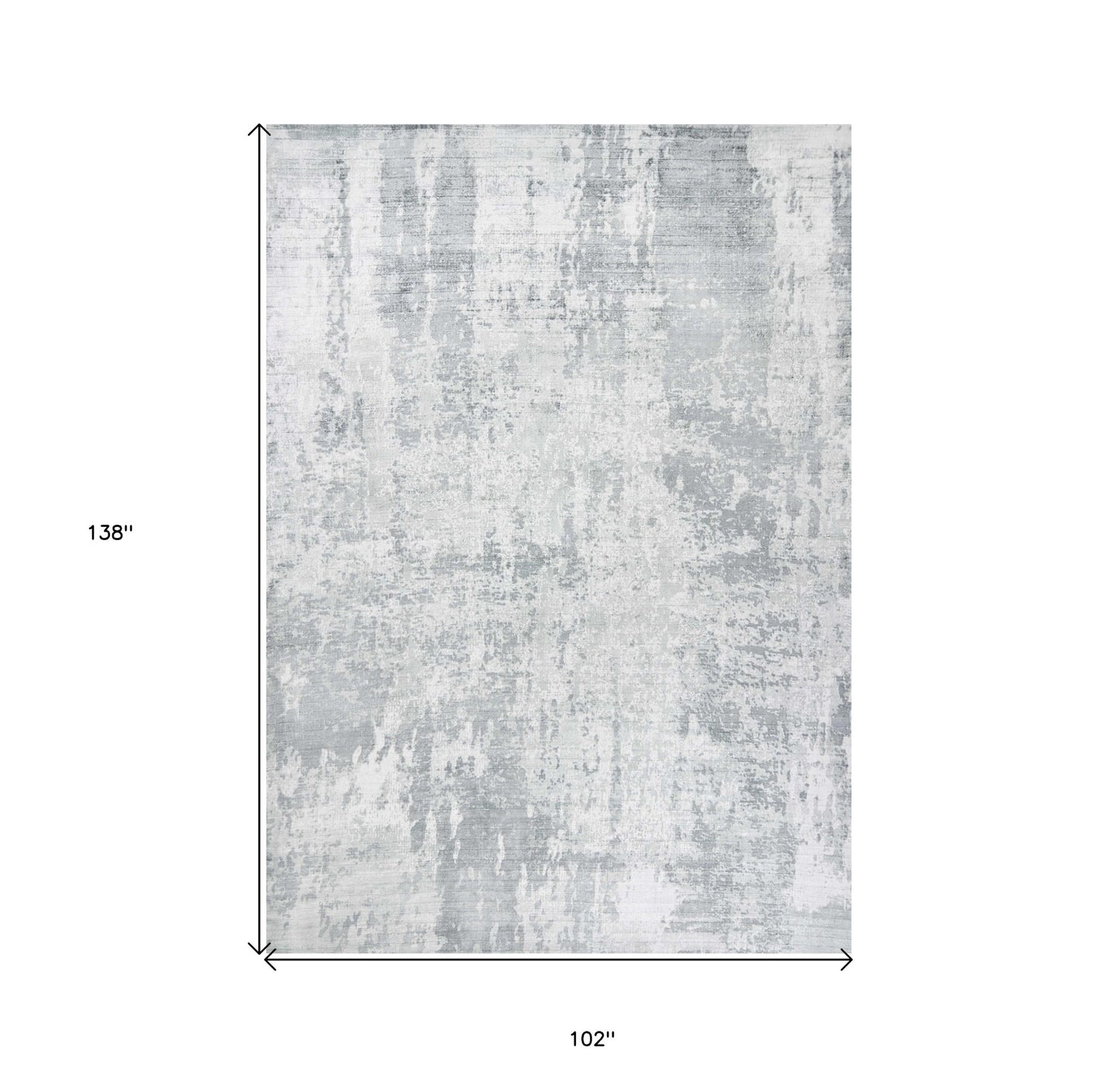 9' x 12' Gray Abstract Hand Loomed Area Rug