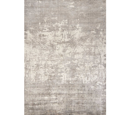 8' X 11' Beige And Ivory Abstract Hand Loomed Area Rug