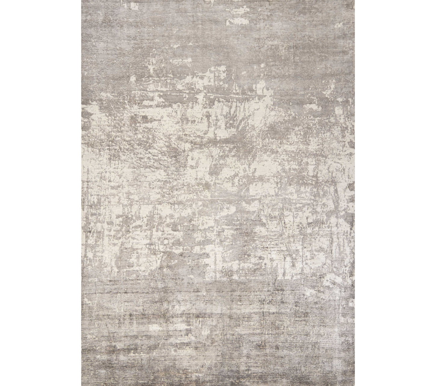 8' X 11' Beige And Ivory Abstract Hand Loomed Area Rug