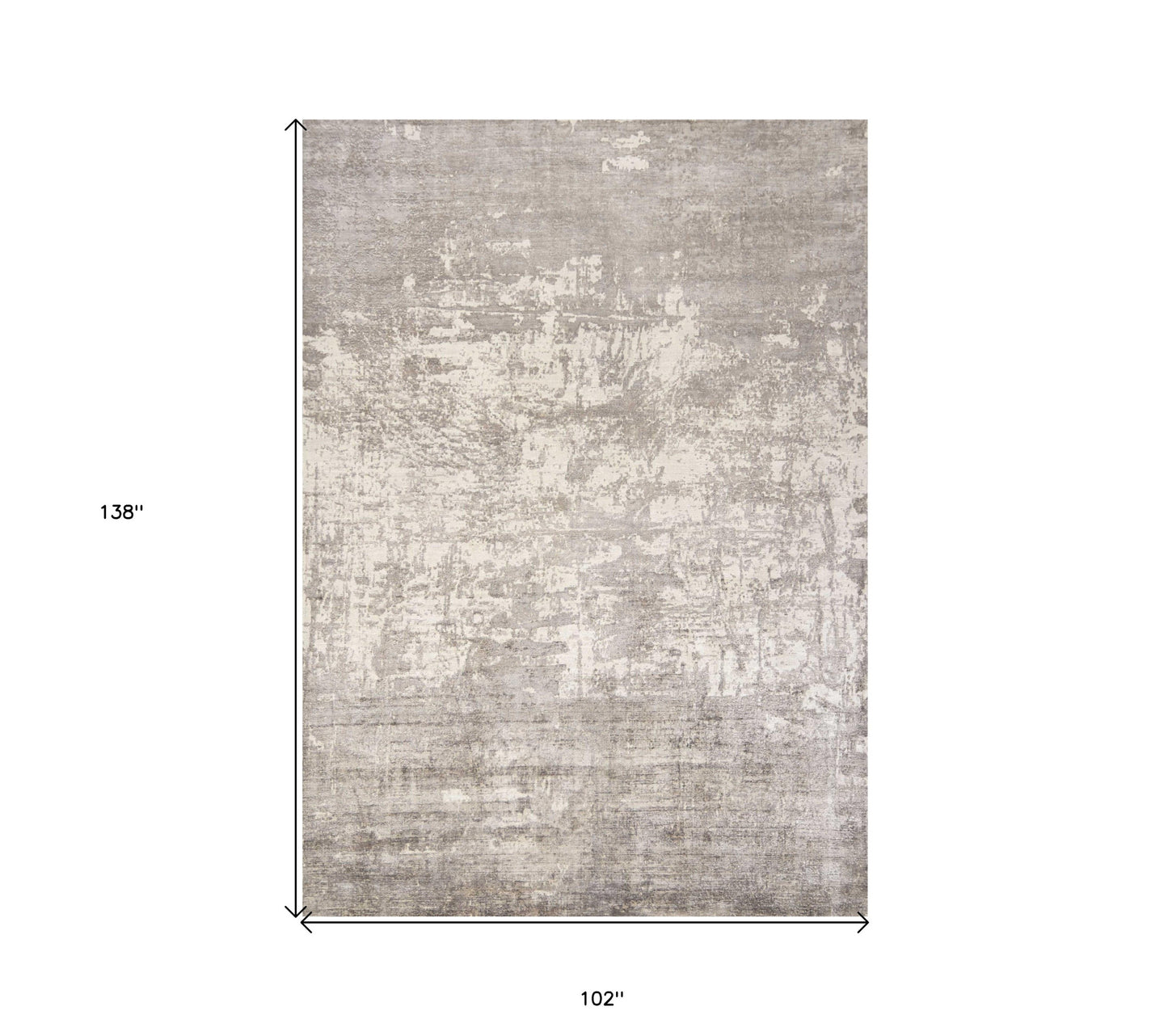 7' X 10'  Viscose Beige Area Rug