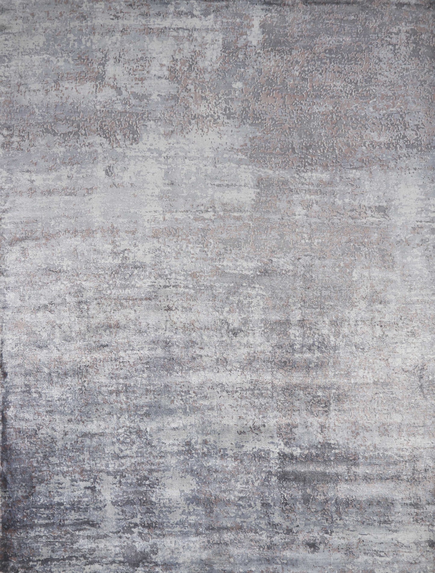 5' X 7' Slate Gray And Dark Gray Abstract Hand Loomed Area Rug