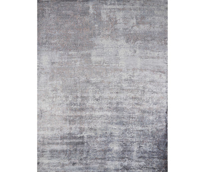 5' X 7' Slate Gray And Dark Gray Abstract Hand Loomed Area Rug