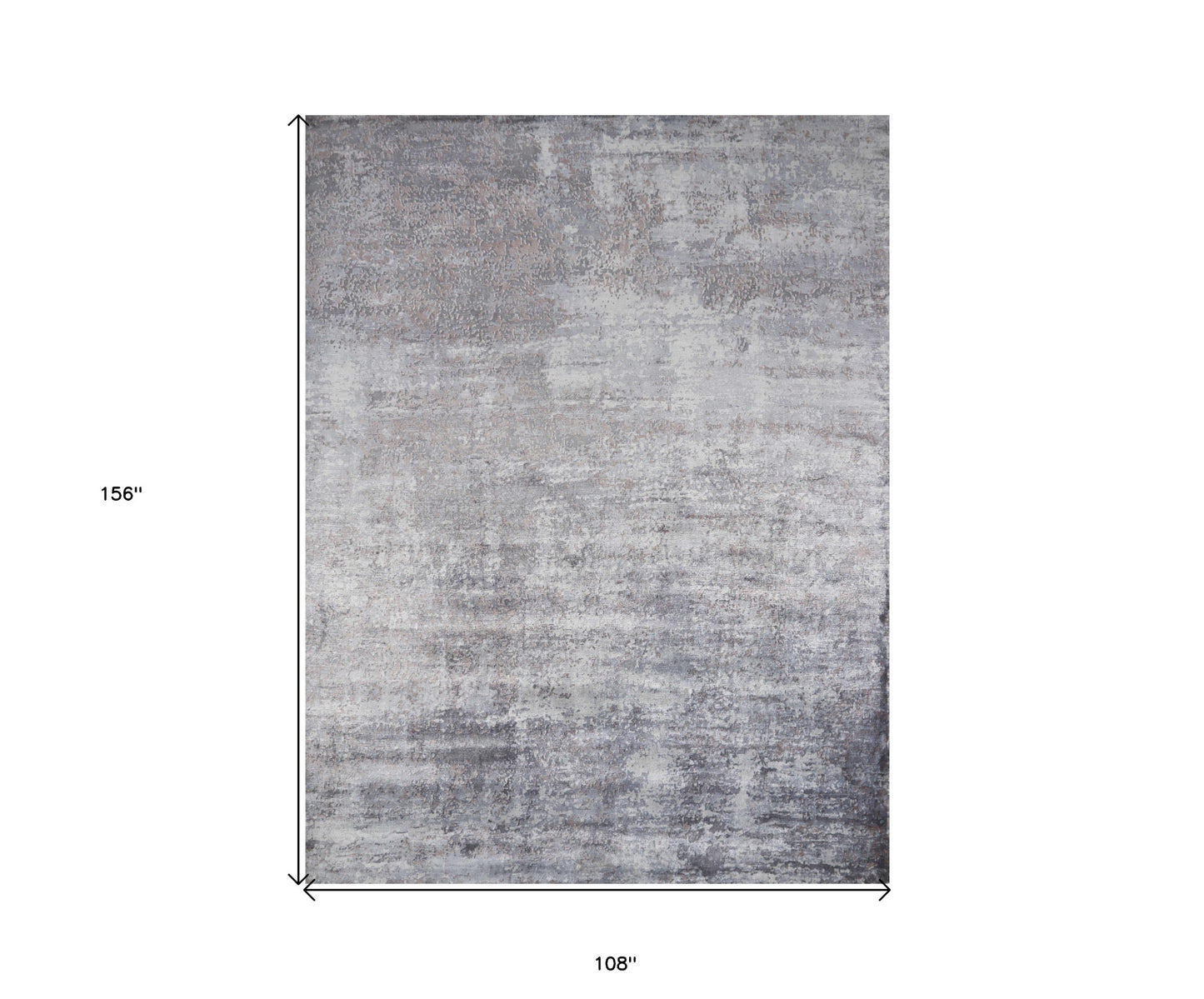 9' x 12' Gray Abstract Hand Loomed Area Rug