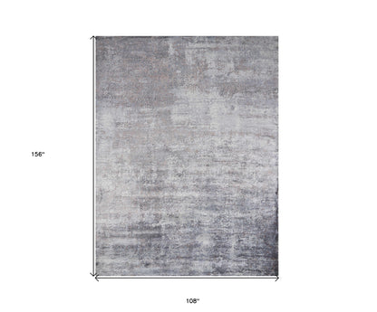 5' X 7' Slate Gray And Dark Gray Abstract Hand Loomed Area Rug