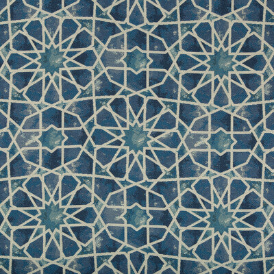 KRAVET DESIGN  GEOMETRIC BLUE,TURQUOISE,IVORY   - 35100.5.0