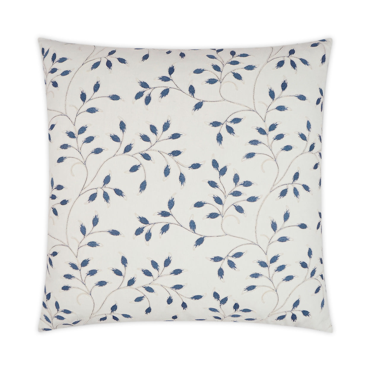 D.V. KAP HOME   24" x 24" Turner Pillow Embroidery, Floral    - 3516-2424