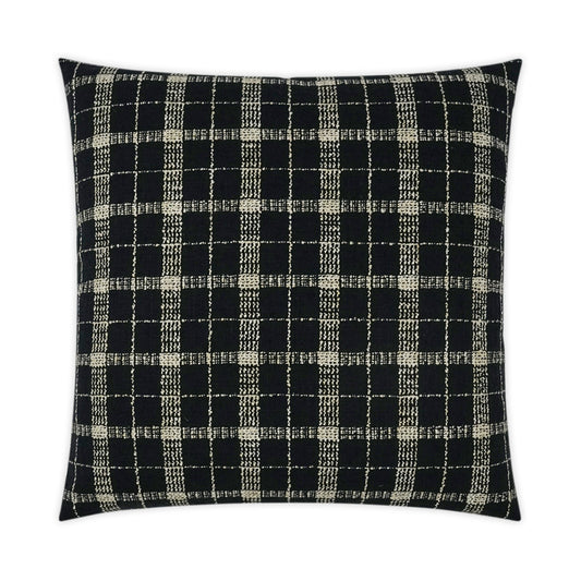 D.V. KAP HOME   24" x 24" Bond Pillow - Onyx Plaid - Check, Traditional    - 3518-O-2424