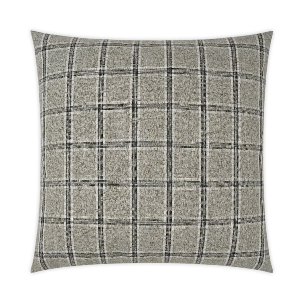D.V. KAP HOME   24" x 24" Mayfair Pillow - Zinc Plaid - Check, Traditional    - 3519-Z-2424