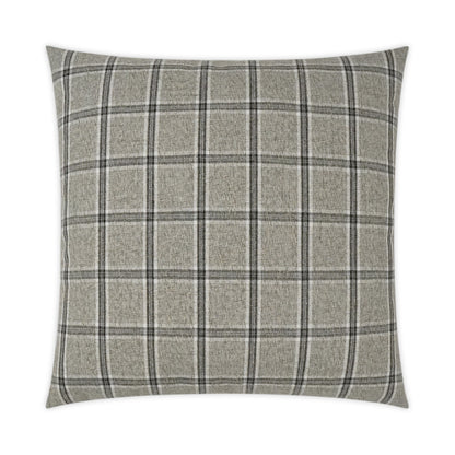 D.V. KAP HOME   24" x 24" Mayfair Pillow - Zinc Plaid - Check, Traditional    - 3519-Z-2424