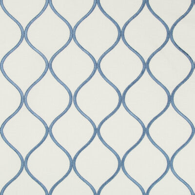 KRAVET BASICS EMBROIDERY LATTICE/SCROLLWORK WHITE,BLUE,   - 35210.15.0