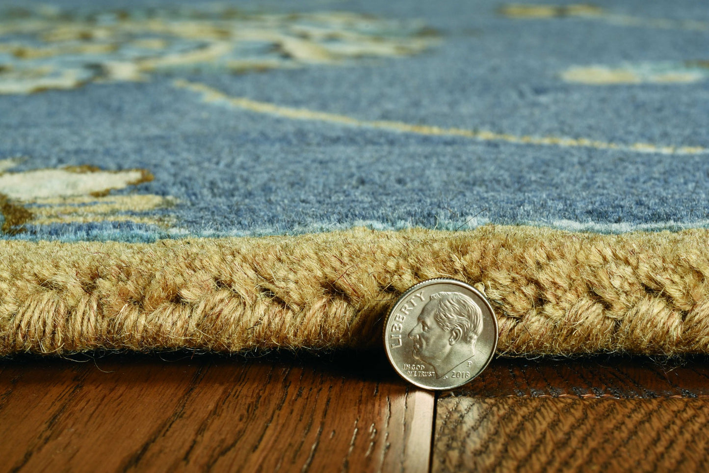 6' Midnight Blue Hand Tufted Traditional Round Indoor Area Rug