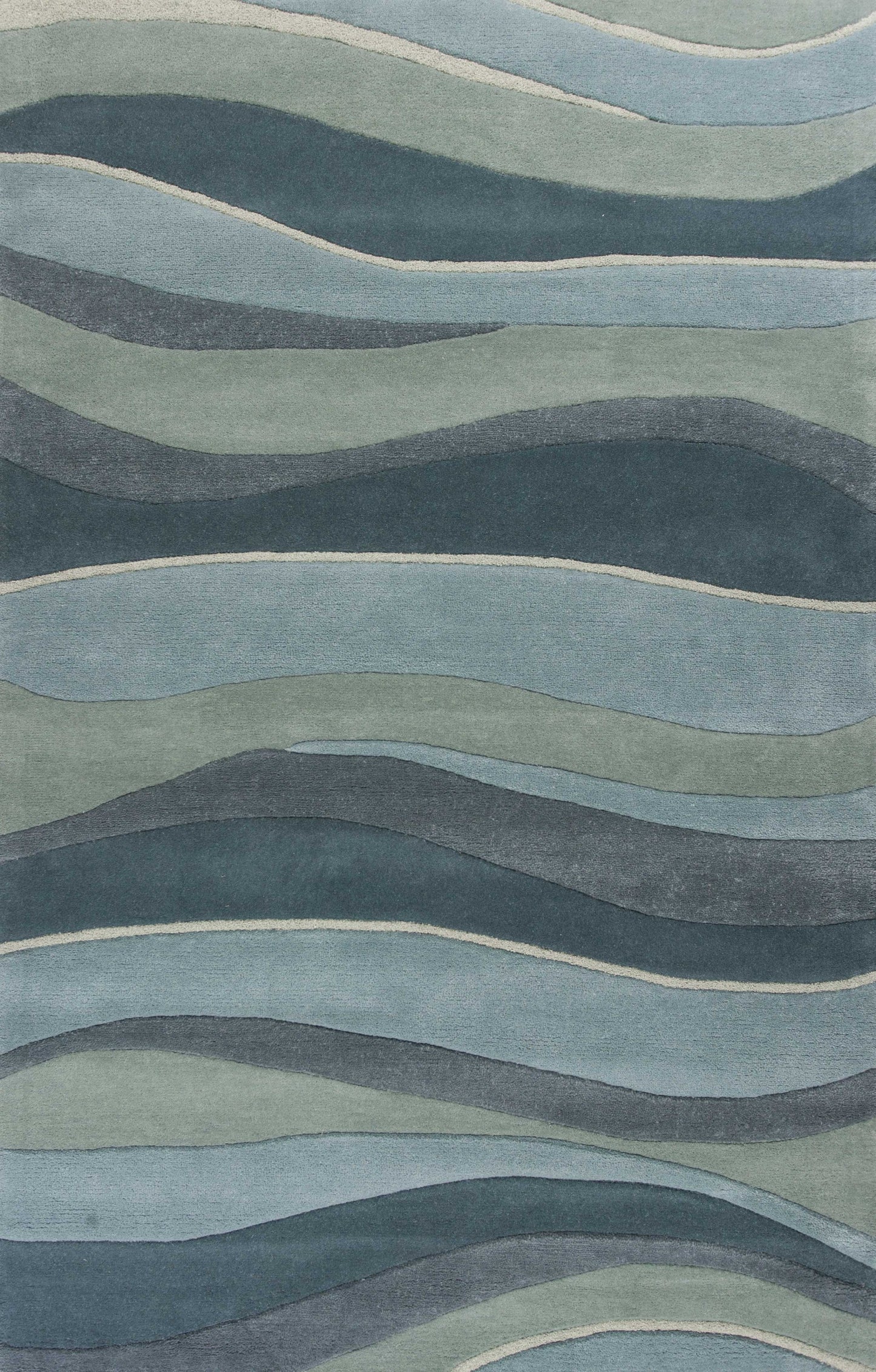 8' X 10' 6 Wool Ocean Area Rug