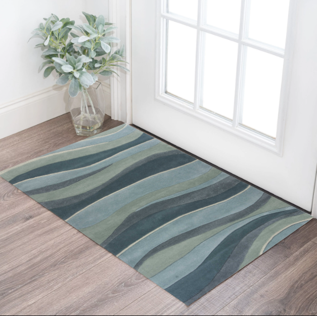 8' X 10' 6 Wool Ocean Area Rug