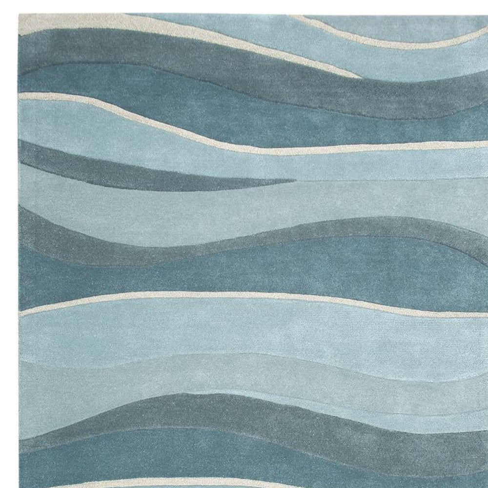 8' X 10' 6 Wool Ocean Area Rug