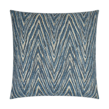 D.V. KAP HOME   24" x 24" Nanga Pillow - Blue Glam, Transitional, Chevron    - 3524-B-2424