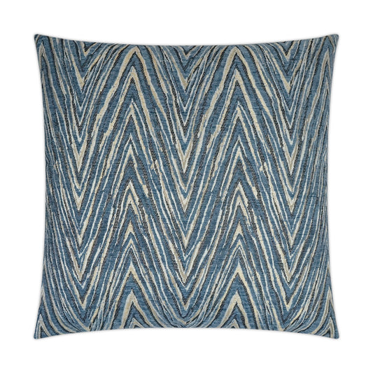 D.V. KAP HOME   24" x 24" Nanga Pillow - Blue Glam, Transitional, Chevron    - 3524-B-2424