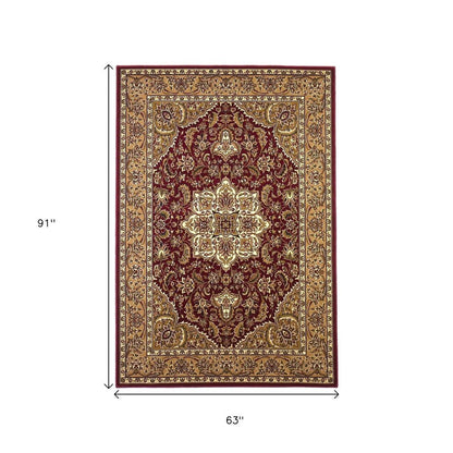7' X 10'  Polypropylene Red Or  Beige Area Rug