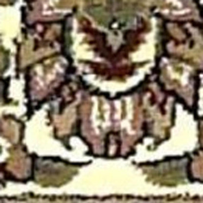 8' Beige And Ivory Floral Medallion Octagon Rug