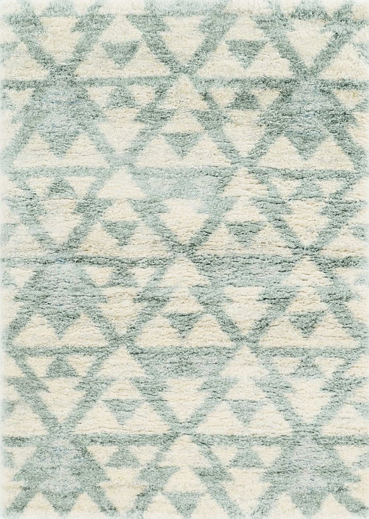5' X 8' Ivory And Gray Geometric Area Rug