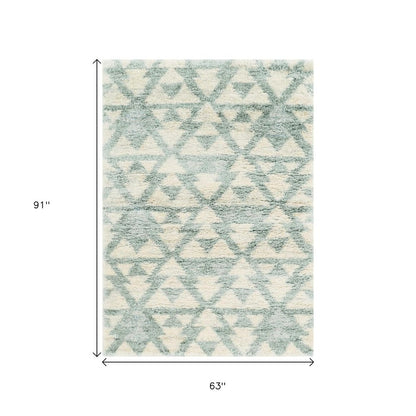 8' X 10' Ivory And Gray Geometric Area Rug