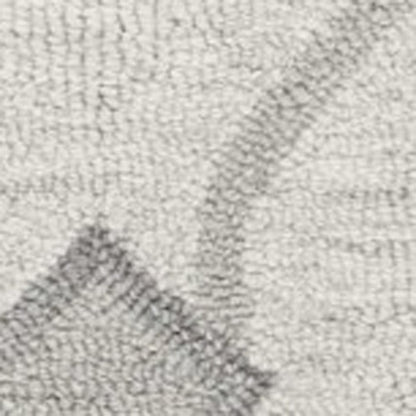 5' X 7' Ivory And Gray Wool Ogee Hand Tufted Area Rug
