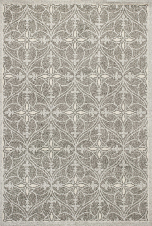 2' X 4' Gray Moroccan Indoor Outdoor Area Rug