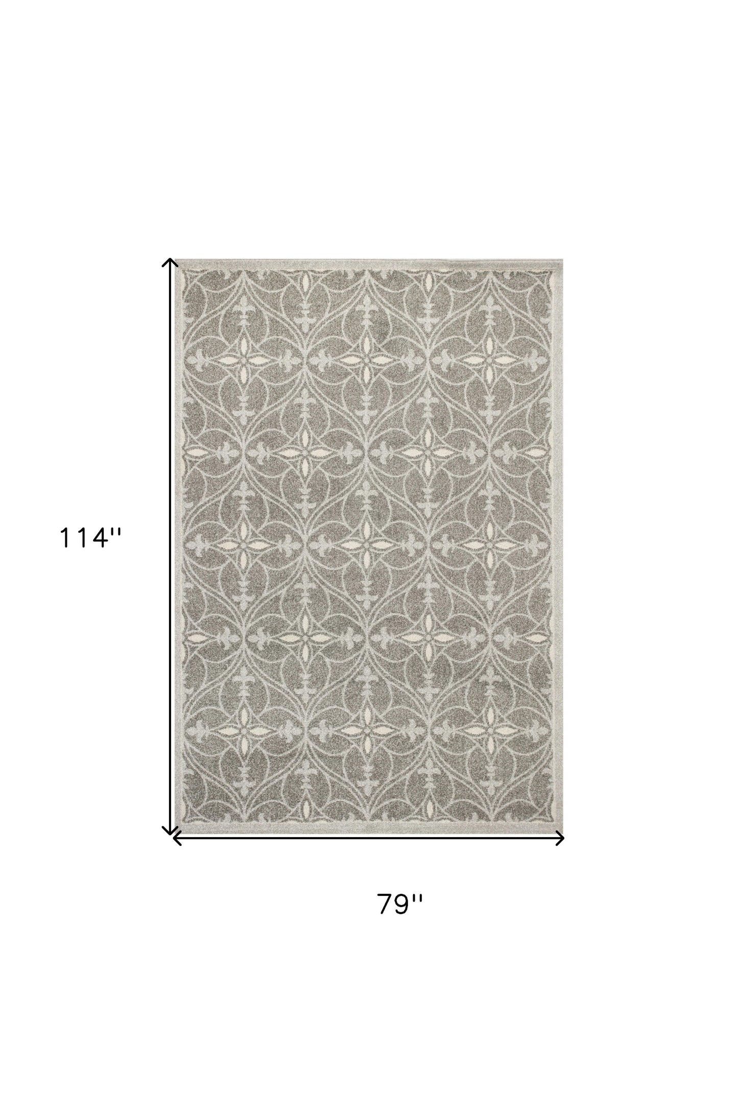 3' X 5' Gray Moroccan Indoor Outdoor Area Rug