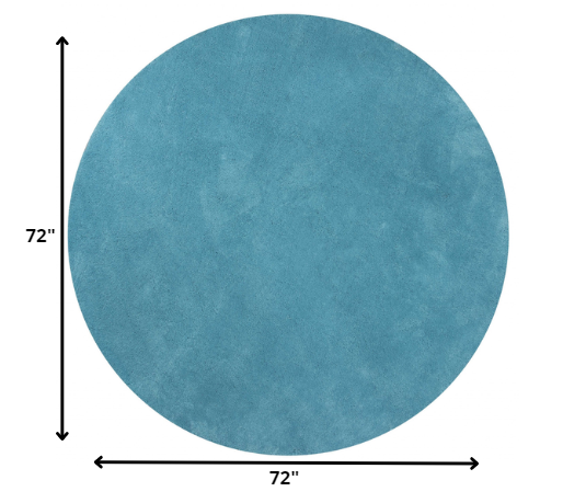 5' X 7' Highlighter Blue Plain Indoor Area Rug