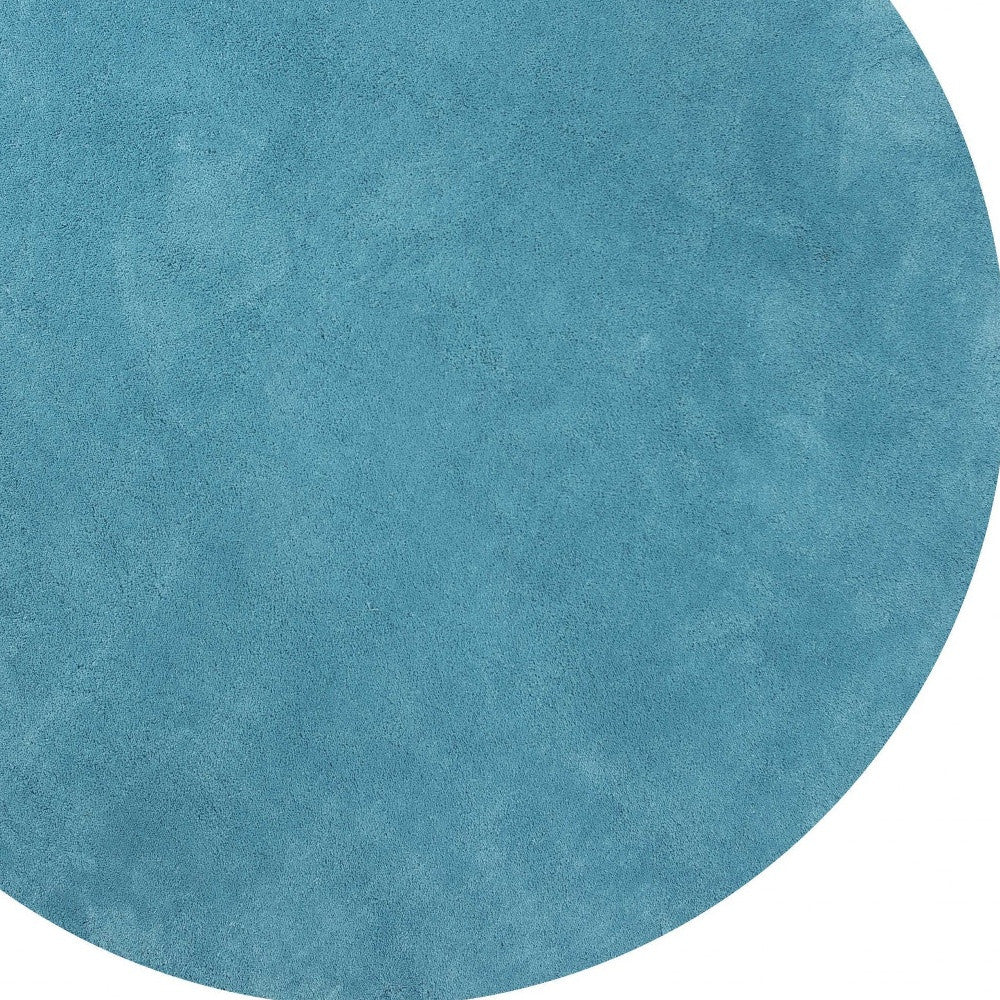 5' X 7' Highlighter Blue Plain Indoor Area Rug