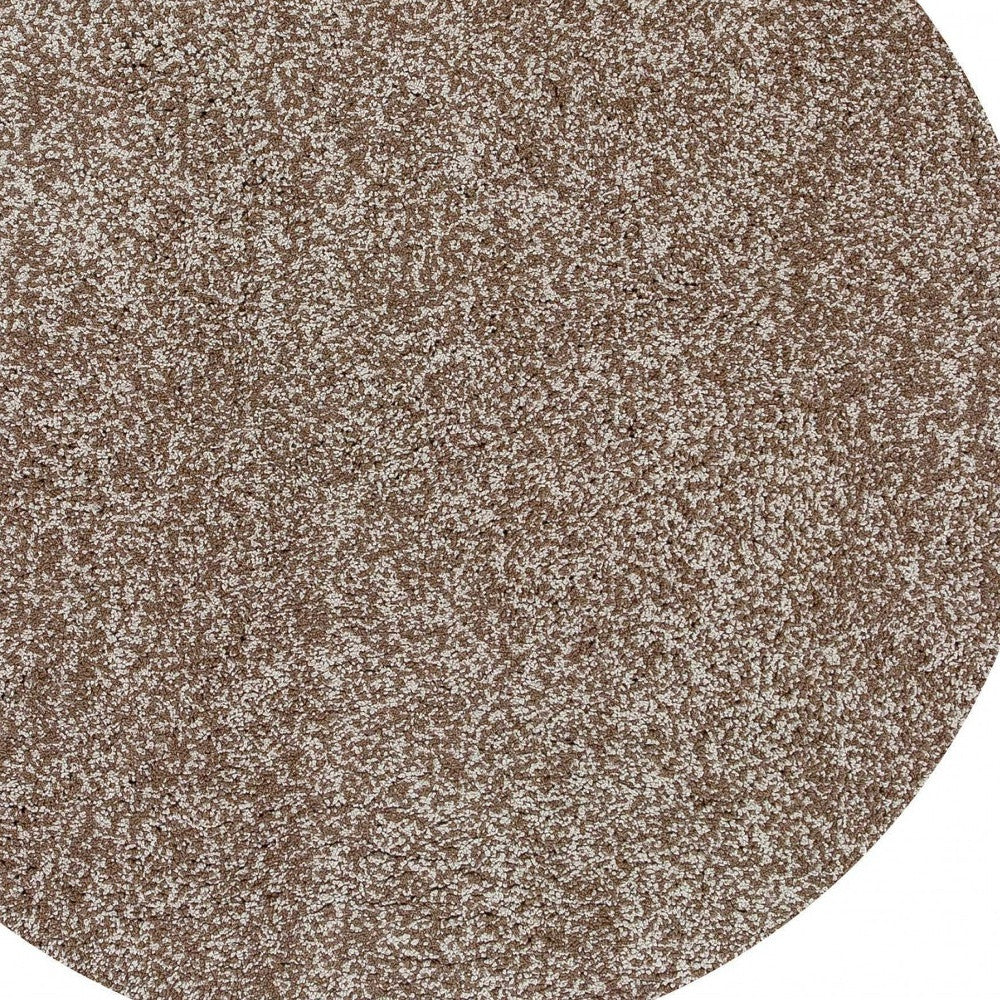 6' Round Beige Heather Plain Indoor Area Rug