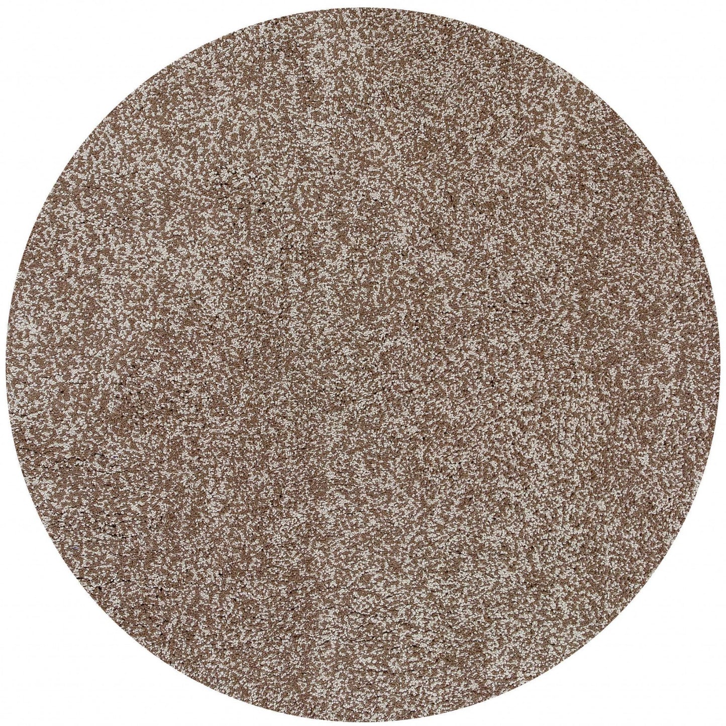 6' Round Beige Heather Plain Indoor Area Rug