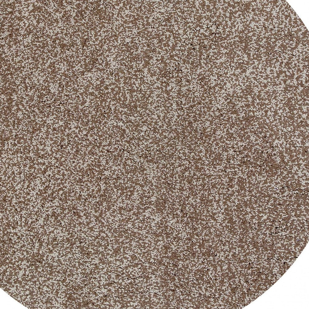 6' Round Beige Heather Plain Indoor Area Rug