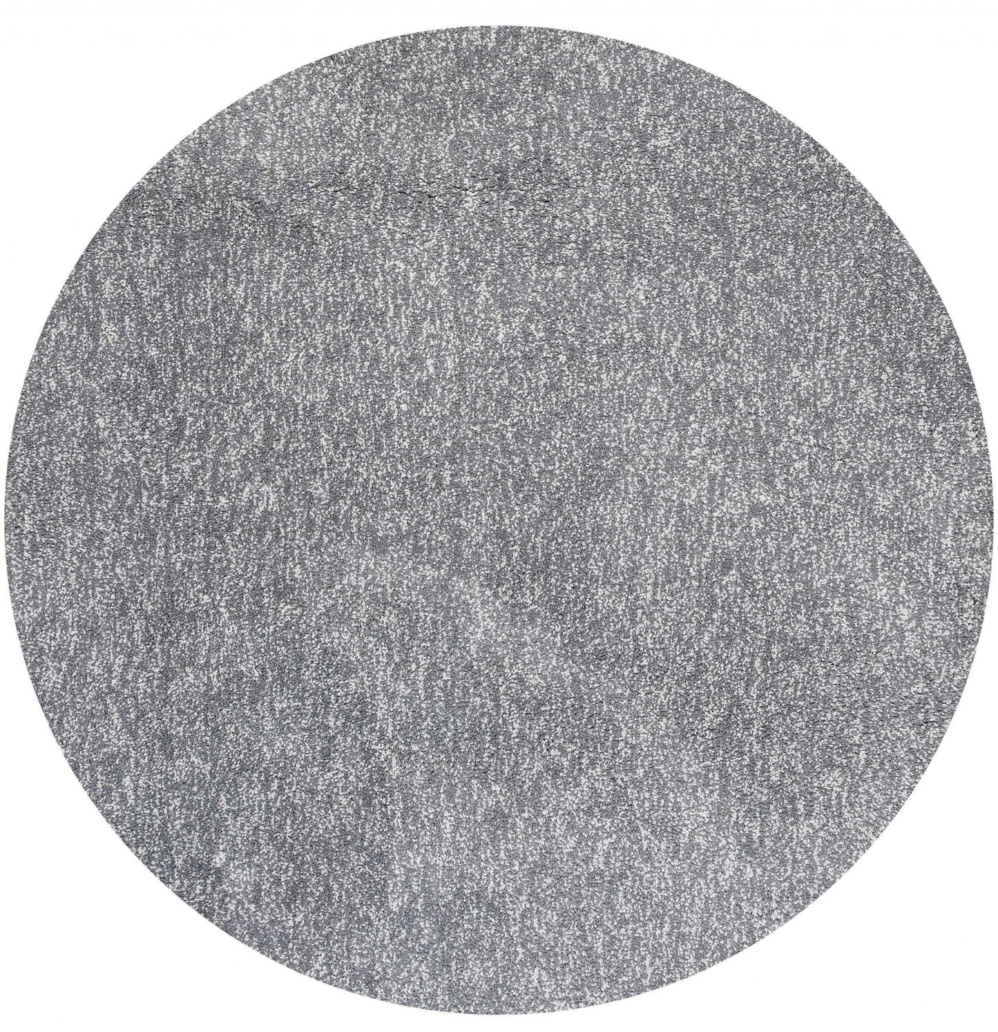 8' Gray Round Hand Woven Area Rug