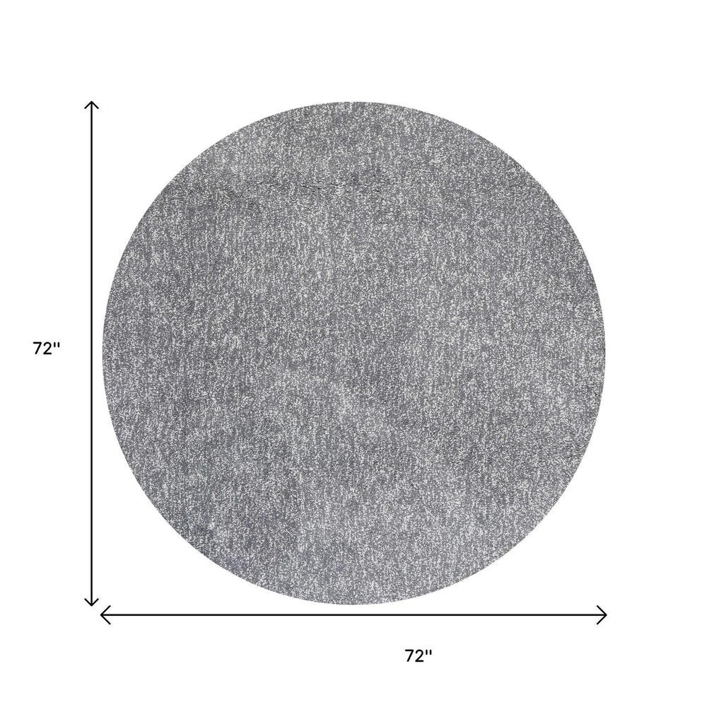 8' X 11' Gray Shag Hand Woven Area Rug