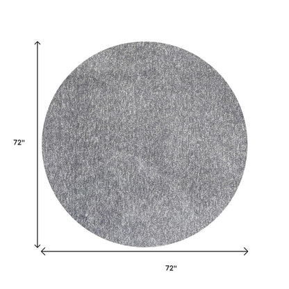 8' X 11' Gray Shag Hand Woven Area Rug