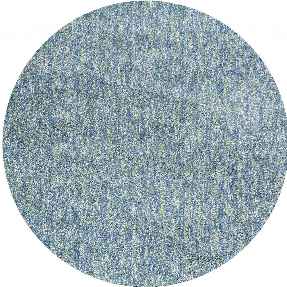 9' X 13' Blue and Beige Hand Woven Area Rug