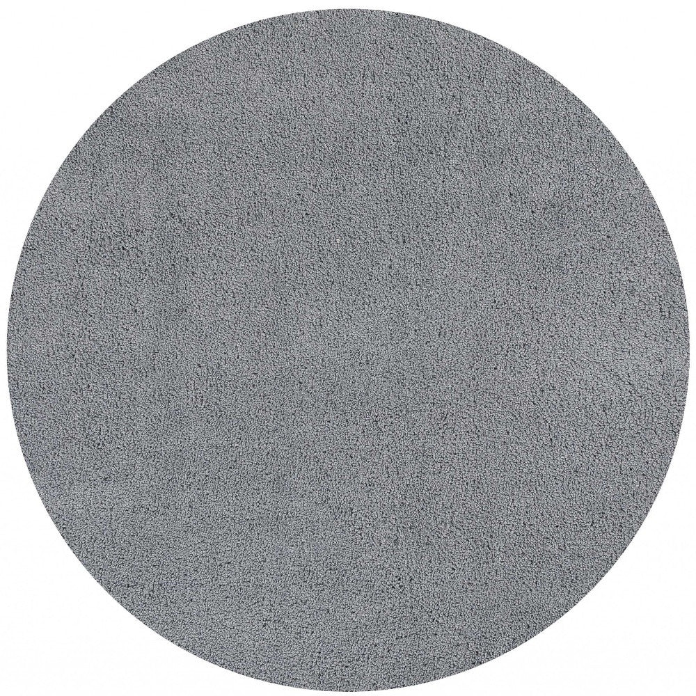 5' X 7' Grey Plain Indoor Area Rug