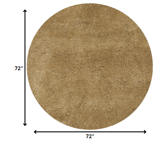 2' X 4' Polyester Gold Area Rug