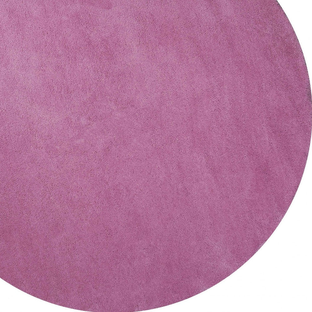 9' X 13' Polyester Hot Pink Area Rug